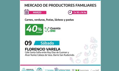 Florencio Varela – Mercado de productores familiares en San Rudecindo
